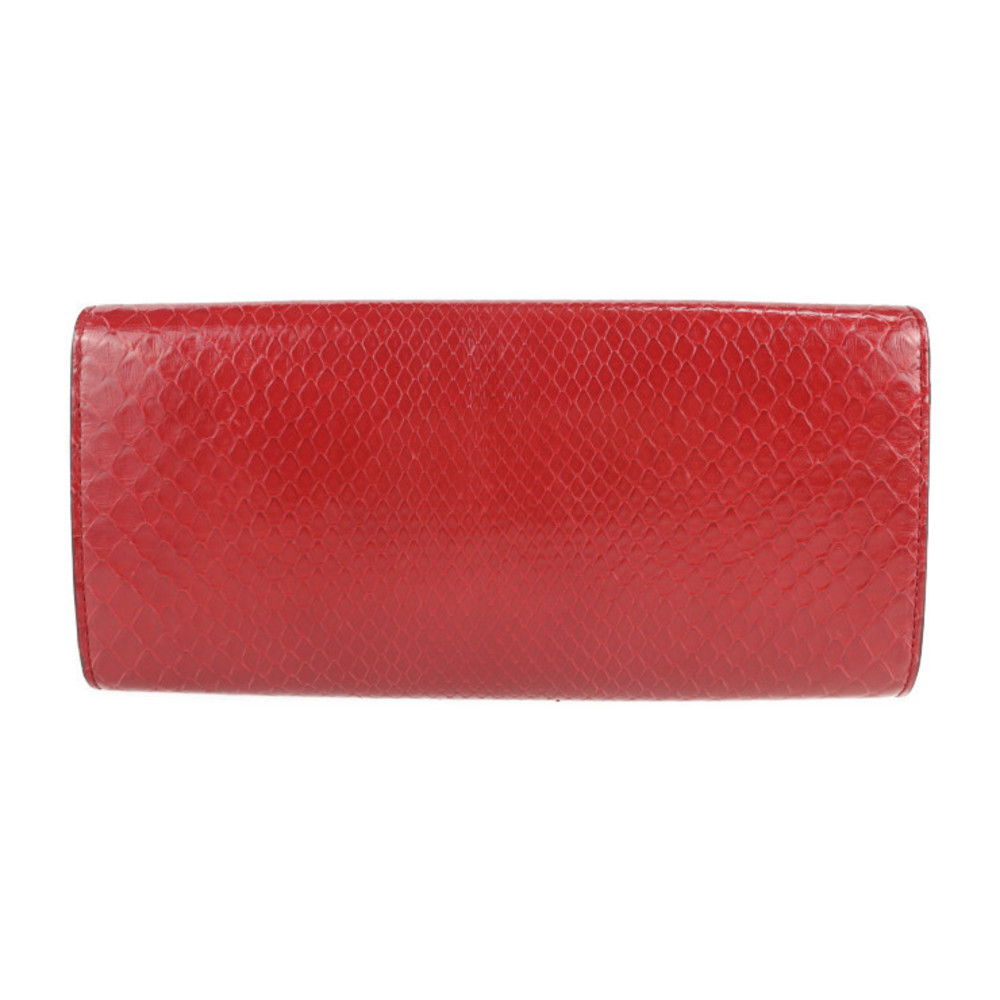 Gucci Broadway Gg Marmont Clutch Bag Python Red - image 3